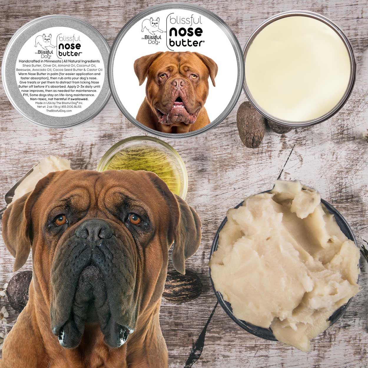 french mastiff dry 
nose butter
